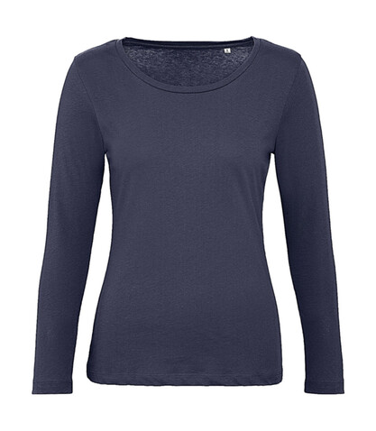 B &amp; C Organic Inspire LSL T /women, Navy Blue, L bedrucken, Art.-Nr. 018422075