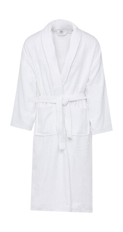 SG ACCESSORIES - TOWELS Geneva Bath Robe, White, XS/S bedrucken, Art.-Nr. 022640002