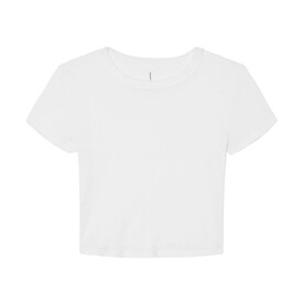 Bella Women`s Micro Rib Baby Tee, Solid White Blend, XS bedrucken, Art.-Nr. 024060042