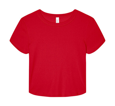 Bella Women`s Micro Rib Baby Tee, Solid Red Blend, M bedrucken, Art.-Nr. 024064024