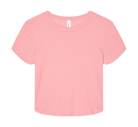 Bella Women`s Micro Rib Baby Tee, Solid Pink Blend, M bedrucken, Art.-Nr. 024064324