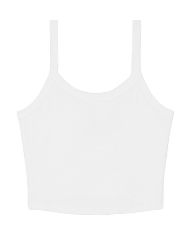 Bella Women`s Micro Rib Spaghetti Strap Tank, Solid White Blend, XS bedrucken, Art.-Nr. 025060042