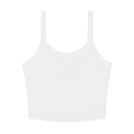 Bella Women`s Micro Rib Spaghetti Strap Tank, Solid White Blend, XS bedrucken, Art.-Nr. 025060042