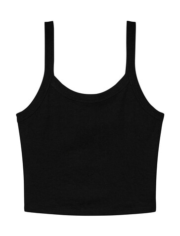 Bella Women`s Micro Rib Spaghetti Strap Tank, Solid Black Blend, M bedrucken, Art.-Nr. 025061074