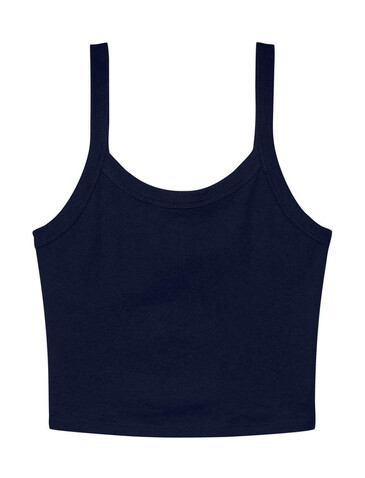 Bella Women`s Micro Rib Spaghetti Strap Tank, Solid Navy Blend, S bedrucken, Art.-Nr. 025062093