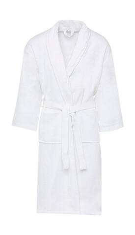 SG ACCESSORIES - TOWELS Como Velours Bath Robe, White, 2XL bedrucken, Art.-Nr. 025640007