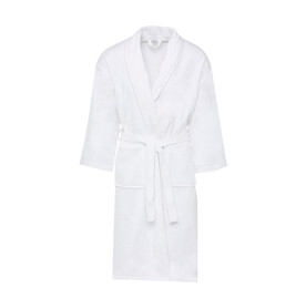 SG ACCESSORIES - TOWELS Como Velours Bath Robe, White, M bedrucken, Art.-Nr. 025640004