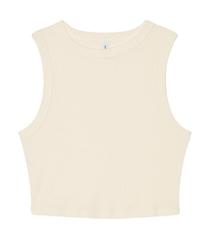 Bella Women`s Micro Rib Muscle Crop Tank, Solid Natural Blend, XS bedrucken, Art.-Nr. 026060122