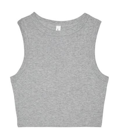 Bella Women`s Micro Rib Muscle Crop Tank, Athletic Heather, 2XL bedrucken, Art.-Nr. 026061237