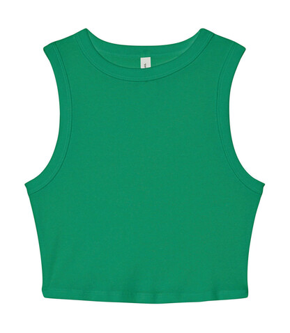 Bella Women`s Micro Rib Muscle Crop Tank, Solid Kelly Blend, M bedrucken, Art.-Nr. 026065294