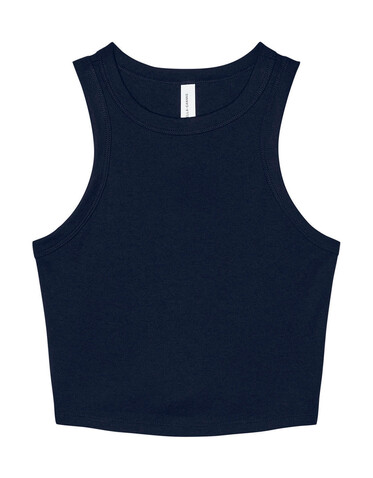 Bella Women`s Micro Rib Racer Tank, Solid Navy Blend, S bedrucken, Art.-Nr. 027062093
