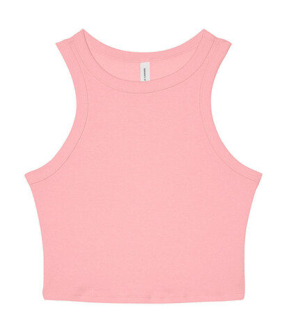 Bella Women`s Micro Rib Racer Tank, Solid Pink Blend, L bedrucken, Art.-Nr. 027064325