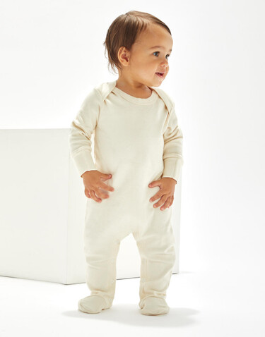 BabyBugz Baby Sleepsuit with Scratch Mitts, Organic Natural, 0-3 bedrucken, Art.-Nr. 030470081