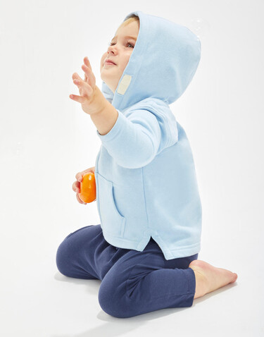 BabyBugz Baby Hoodie, Dusty Blue Organic, 12-18 bedrucken, Art.-Nr. 032473094