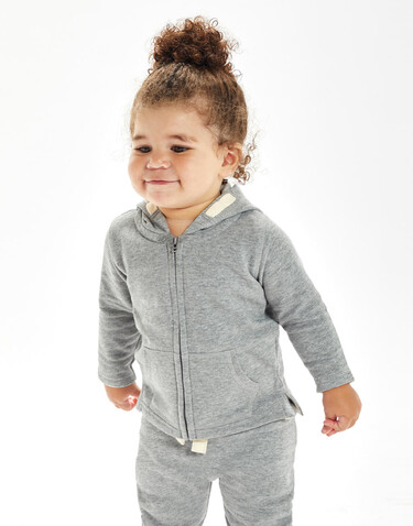 BabyBugz Baby Hoodie, Dusty Blue Organic, 12-18 bedrucken, Art.-Nr. 032473094