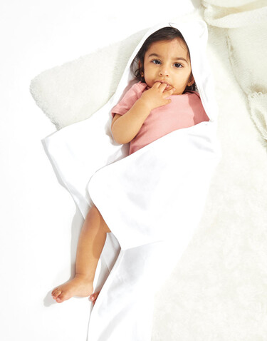 BabyBugz Baby Hooded Blanket, White/White Organic, One Size bedrucken, Art.-Nr. 034470510