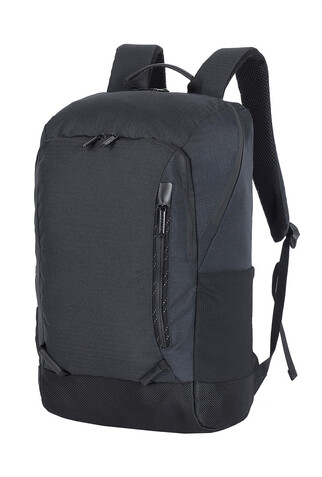 Shugon Jerusalem Laptop Backpack, Black/Black, One Size bedrucken, Art.-Nr. 036381920