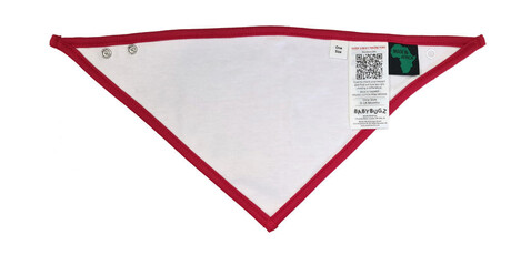 BabyBugz Bandana Bib, White/Red, One Size bedrucken, Art.-Nr. 037470540