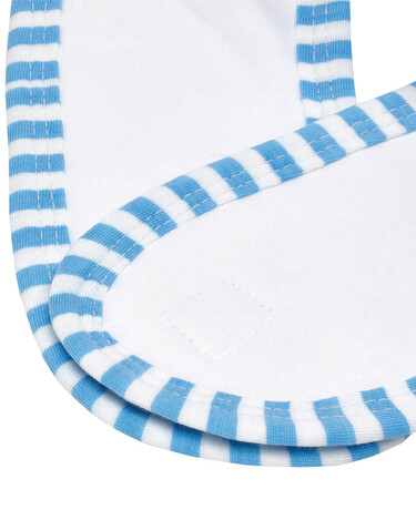 SG ACCESSORIES - TOWELS Arno Baby Bib, White/Baby Blue, One Size bedrucken, Art.-Nr. 042640580