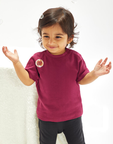 BabyBugz Baby T-Shirt, Heather Blue Organic, 6-12 bedrucken, Art.-Nr. 047473013