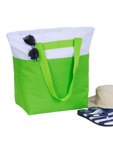 Shugon Tenerife Beach and Leisure Bag, Lime Green/White, One Size bedrucken, Art.-Nr. 049385550