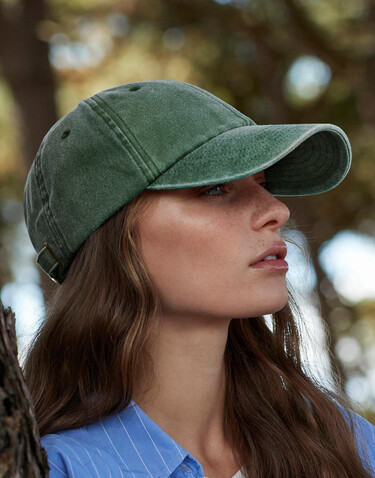 Beechfield Low Profile Vintage Cap, Vintage Olive, One Size bedrucken, Art.-Nr. 067695120