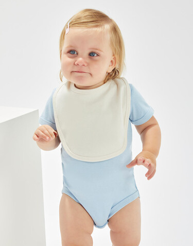 BabyBugz Single Layer Bib, White/Nautical Navy, One Size bedrucken, Art.-Nr. 069470550