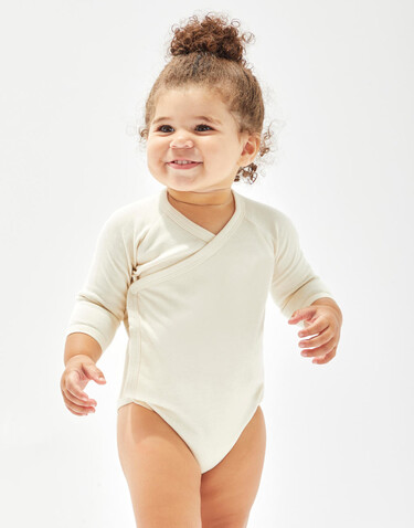 BabyBugz Baby Long Sleeve Kimono Bodysuit, Nautical Navy, 0-3 bedrucken, Art.-Nr. 070472011