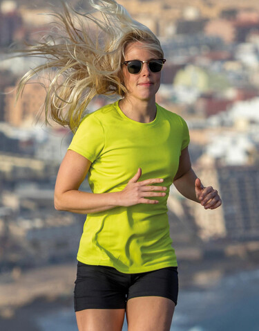 Result Ladies` Performance T-Shirt, Lime Green, XS (8) bedrucken, Art.-Nr. 076335212