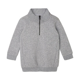 BabyBugz Baby Quarter Zip Sweat, Heather Grey Melange, 6-12 bedrucken, Art.-Nr. 076471263