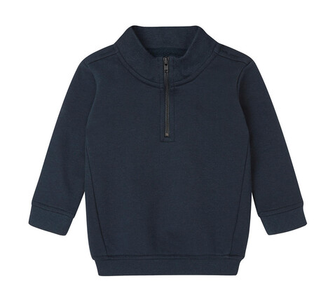 BabyBugz Baby Quarter Zip Sweat, Navy, 6-12 bedrucken, Art.-Nr. 076472003