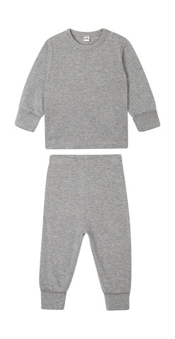 BabyBugz Baby Pyjamas, Heather Grey Melange, 12-18 bedrucken, Art.-Nr. 077471262