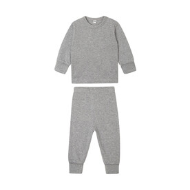 BabyBugz Baby Pyjamas, Heather Grey Melange, 6-12 bedrucken, Art.-Nr. 077471261