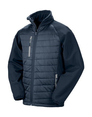 Result Compass Padded Softshell, Navy/Grey, 2XL bedrucken, Art.-Nr. 084332747