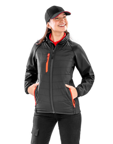 Result Compass Padded Softshell, Black/Black, 2XL bedrucken, Art.-Nr. 084331777