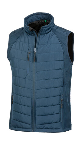 Result Compass Padded Softshell Gilet, Navy/Navy, L bedrucken, Art.-Nr. 085332485