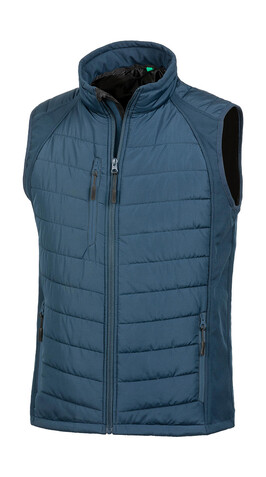 Result Compass Padded Softshell Gilet, Navy/Navy, XL bedrucken, Art.-Nr. 085332486