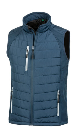 Result Compass Padded Softshell Gilet, Navy/Grey, 2XL bedrucken, Art.-Nr. 085332747