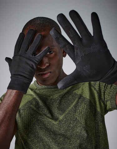 Beechfield Softshell Sports Tech Gloves, Fluorescent Yellow, S/M bedrucken, Art.-Nr. 089696051