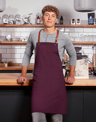 Karlowsky Bib Apron Green-Generation, Steel Blue, One Size bedrucken, Art.-Nr. 094672070