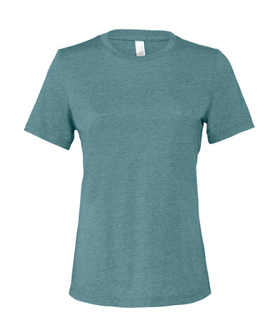 Bella Women`s Relaxed CVC Jersey Short Sleeve Tee, Heather Deep Teal, S bedrucken, Art.-Nr. 095063273