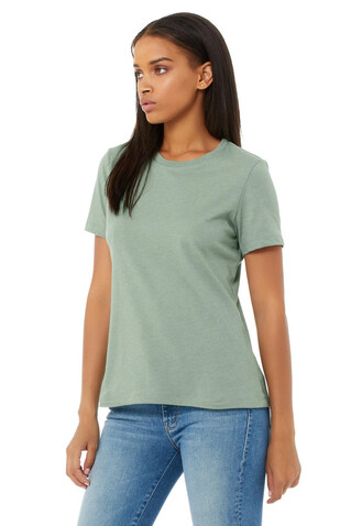 Bella Women`s Relaxed CVC Jersey Short Sleeve Tee, Heather Mauve, S bedrucken, Art.-Nr. 095063263