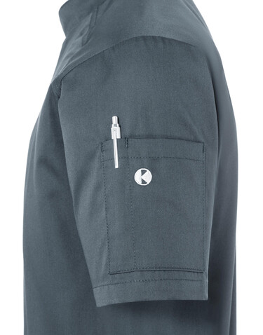 Karlowsky Short-Sleeve Chef Jacket Modern-Look, Anthracite, 62 (2XL) bedrucken, Art.-Nr. 097671408