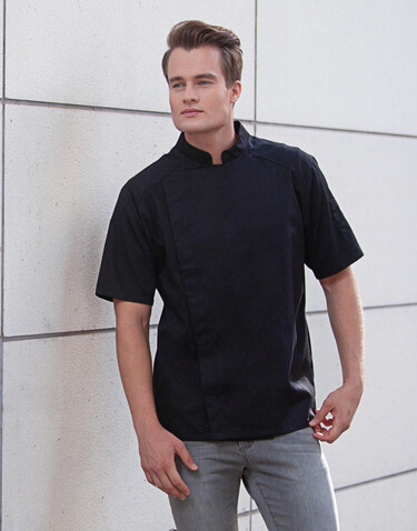Karlowsky Short-Sleeve Chef Jacket Modern-Look, Anthracite, 62 (2XL) bedrucken, Art.-Nr. 097671408