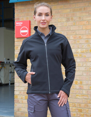 Result Women`s Treble Stitch Softshell, Black, L bedrucken, Art.-Nr. 099331015