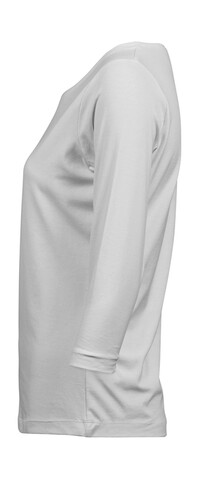 Tee Jays Ladies` 3/4 Sleeve Stretch Tee, White, M bedrucken, Art.-Nr. 100540004