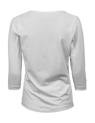 Tee Jays Ladies` 3/4 Sleeve Stretch Tee, White, M bedrucken, Art.-Nr. 100540004