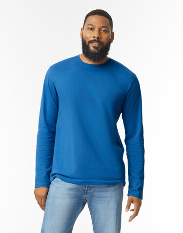 Gildan Softstyle Adult Long Sleeve T-Shirt, Charcoal, 3XL bedrucken, Art.-Nr. 107091308