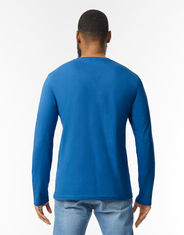 Gildan Softstyle Adult Long Sleeve T-Shirt, Navy, 3XL bedrucken, Art.-Nr. 107092008