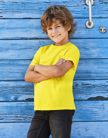 Fruit of the Loom Kids` Original T, Brick Red, 128 (7-8) bedrucken, Art.-Nr. 108014145